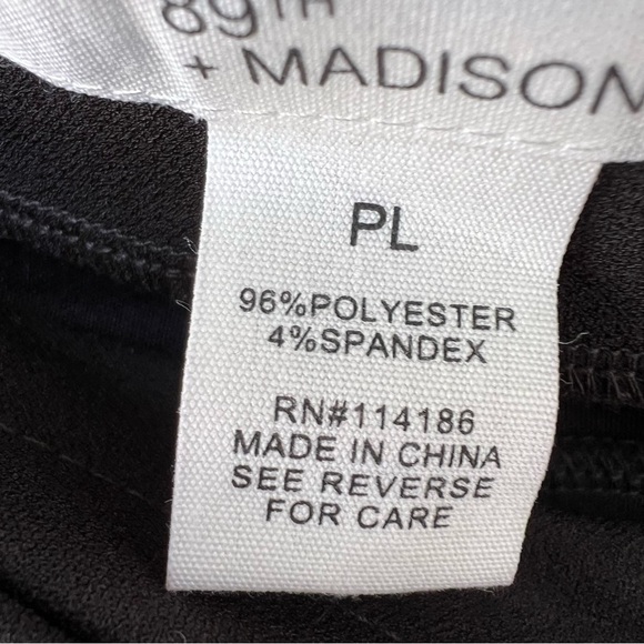 CLEARANCE BLACK STRETCH STRAIGHT WIDE LEG TROUSERS SIZE LARGE PETITE NWT - Picture 5 of 7